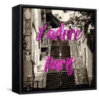 Paris Fashion Series - J'adore Paris - Montmartre IV-Philippe Hugonnard-Framed Stretched Canvas