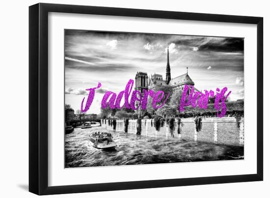 Paris Fashion Series - J'adore Paris - Notre Dame Cathedral II-Philippe Hugonnard-Framed Photographic Print