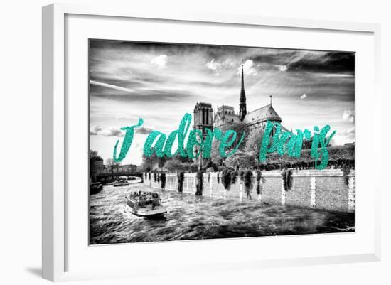 Paris Fashion Series - J'adore Paris - Notre Dame Cathedral III-Philippe Hugonnard-Framed Photographic Print