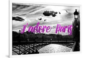 Paris Fashion Series - J'adore Paris - Paris Bridge II-Philippe Hugonnard-Framed Photographic Print