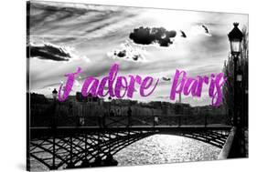 Paris Fashion Series - J'adore Paris - Paris Bridge II-Philippe Hugonnard-Stretched Canvas