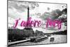 Paris Fashion Series - J'adore Paris - Seine River and Eiffel Tower II-Philippe Hugonnard-Mounted Photographic Print