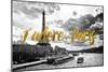 Paris Fashion Series - J'adore Paris - Seine River and Eiffel Tower-Philippe Hugonnard-Mounted Photographic Print