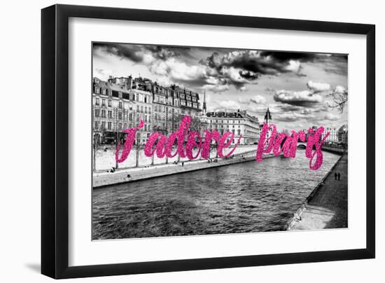 Paris Fashion Series - J'adore Paris - Seine River II-Philippe Hugonnard-Framed Photographic Print