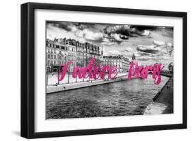 Paris Fashion Series - J'adore Paris - Seine River II-Philippe Hugonnard-Framed Photographic Print