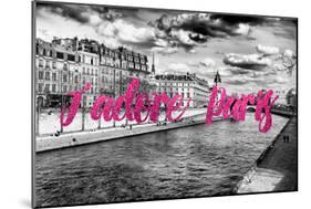 Paris Fashion Series - J'adore Paris - Seine River II-Philippe Hugonnard-Mounted Photographic Print