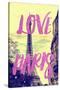 Paris Fashion Series - Love Paris - Eiffel Tower II-Philippe Hugonnard-Stretched Canvas