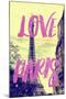 Paris Fashion Series - Love Paris - Eiffel Tower II-Philippe Hugonnard-Mounted Photographic Print