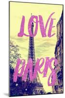 Paris Fashion Series - Love Paris - Eiffel Tower II-Philippe Hugonnard-Mounted Photographic Print