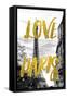 Paris Fashion Series - Love Paris - Eiffel Tower IV-Philippe Hugonnard-Framed Stretched Canvas