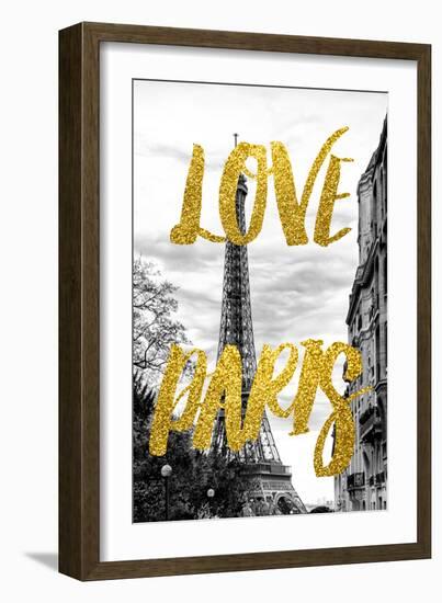 Paris Fashion Series - Love Paris - Eiffel Tower IV-Philippe Hugonnard-Framed Photographic Print