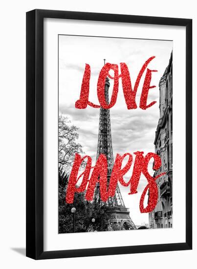 Paris Fashion Series - Love Paris - Eiffel Tower V-Philippe Hugonnard-Framed Photographic Print