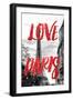 Paris Fashion Series - Love Paris - Eiffel Tower V-Philippe Hugonnard-Framed Photographic Print