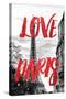 Paris Fashion Series - Love Paris - Eiffel Tower V-Philippe Hugonnard-Stretched Canvas