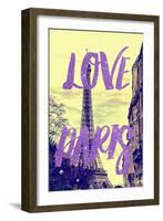 Paris Fashion Series - Love Paris - Eiffel Tower-Philippe Hugonnard-Framed Photographic Print