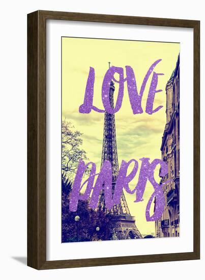 Paris Fashion Series - Love Paris - Eiffel Tower-Philippe Hugonnard-Framed Photographic Print