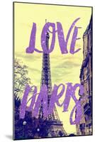 Paris Fashion Series - Love Paris - Eiffel Tower-Philippe Hugonnard-Mounted Photographic Print
