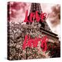 Paris Fashion Series - Love Paris - Pink Eiffel II-Philippe Hugonnard-Stretched Canvas