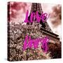 Paris Fashion Series - Love Paris - Pink Eiffel-Philippe Hugonnard-Stretched Canvas