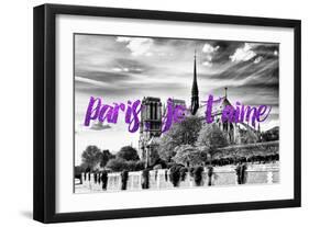 Paris Fashion Series - Paris, je t'aime - Notre Dame Cathedral II-Philippe Hugonnard-Framed Photographic Print