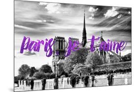 Paris Fashion Series - Paris, je t'aime - Notre Dame Cathedral II-Philippe Hugonnard-Mounted Premium Photographic Print