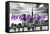 Paris Fashion Series - Paris, je t'aime - Notre Dame Cathedral II-Philippe Hugonnard-Framed Stretched Canvas