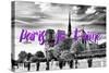 Paris Fashion Series - Paris, je t'aime - Notre Dame Cathedral II-Philippe Hugonnard-Stretched Canvas