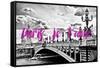 Paris Fashion Series - Paris, je t'aime - Paris Bridge II-Philippe Hugonnard-Framed Stretched Canvas