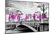 Paris Fashion Series - Paris, je t'aime - Paris Bridge II-Philippe Hugonnard-Mounted Photographic Print