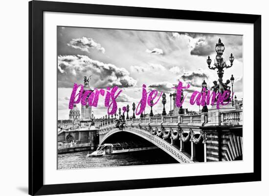 Paris Fashion Series - Paris, je t'aime - Paris Bridge II-Philippe Hugonnard-Framed Photographic Print