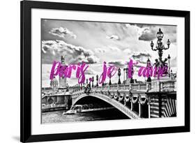 Paris Fashion Series - Paris, je t'aime - Paris Bridge II-Philippe Hugonnard-Framed Photographic Print