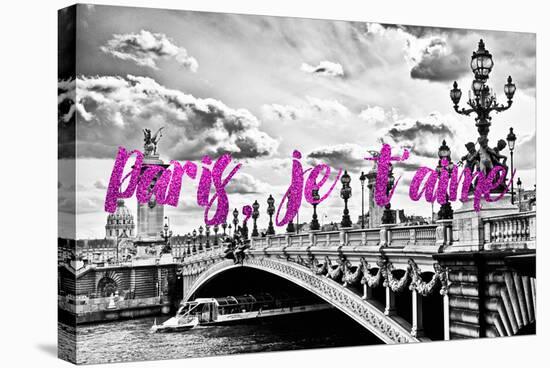 Paris Fashion Series - Paris, je t'aime - Paris Bridge II-Philippe Hugonnard-Stretched Canvas