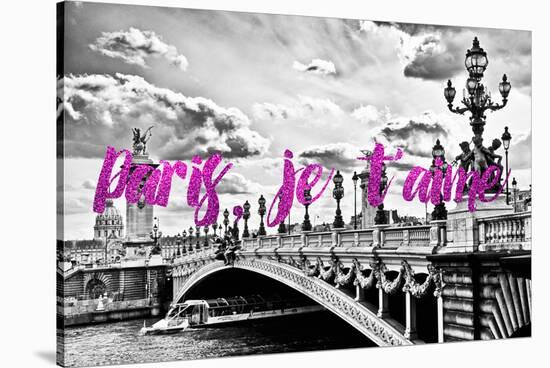 Paris Fashion Series - Paris, je t'aime - Paris Bridge II-Philippe Hugonnard-Stretched Canvas