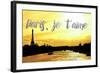 Paris Fashion Series - Paris, je t'aime - Seine River at Sunset II-Philippe Hugonnard-Framed Photographic Print