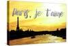 Paris Fashion Series - Paris, je t'aime - Seine River at Sunset II-Philippe Hugonnard-Stretched Canvas