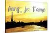 Paris Fashion Series - Paris, je t'aime - Seine River at Sunset II-Philippe Hugonnard-Stretched Canvas