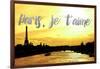 Paris Fashion Series - Paris, je t'aime - Seine River at Sunset II-Philippe Hugonnard-Framed Photographic Print