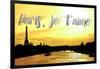 Paris Fashion Series - Paris, je t'aime - Seine River at Sunset II-Philippe Hugonnard-Framed Photographic Print