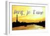Paris Fashion Series - Paris, je t'aime - Seine River at Sunset II-Philippe Hugonnard-Framed Photographic Print
