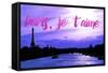 Paris Fashion Series - Paris, je t'aime - Seine River at Sunset III-Philippe Hugonnard-Framed Stretched Canvas