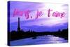 Paris Fashion Series - Paris, je t'aime - Seine River at Sunset III-Philippe Hugonnard-Stretched Canvas