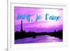 Paris Fashion Series - Paris, je t'aime - Seine River at Sunset IV-Philippe Hugonnard-Framed Photographic Print