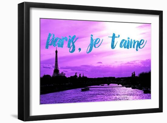 Paris Fashion Series - Paris, je t'aime - Seine River at Sunset IV-Philippe Hugonnard-Framed Photographic Print