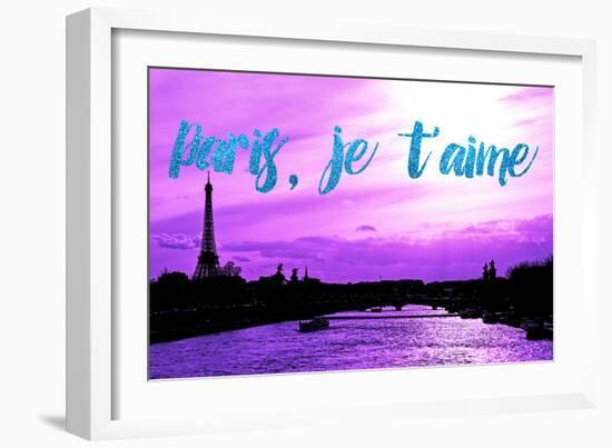 Paris Fashion Series - Paris, je t'aime - Seine River at Sunset IV-Philippe Hugonnard-Framed Photographic Print