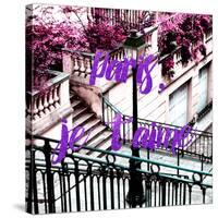 Paris Fashion Series - Paris, je t'aime - Stairs of Montmartre-Philippe Hugonnard-Stretched Canvas