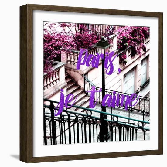 Paris Fashion Series - Paris, je t'aime - Stairs of Montmartre-Philippe Hugonnard-Framed Photographic Print