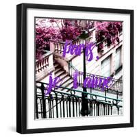 Paris Fashion Series - Paris, je t'aime - Stairs of Montmartre-Philippe Hugonnard-Framed Photographic Print