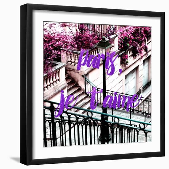 Paris Fashion Series - Paris, je t'aime - Stairs of Montmartre-Philippe Hugonnard-Framed Photographic Print