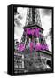 Paris Fashion Series - Paris, je t'aime - The Eiffel Tower II-Philippe Hugonnard-Framed Stretched Canvas