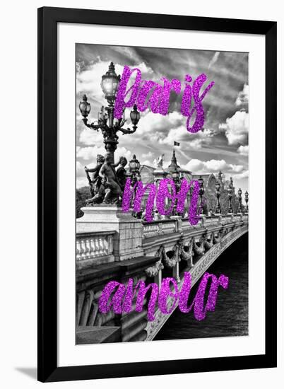 Paris Fashion Series - Paris mon amour - Paris Bridge II-Philippe Hugonnard-Framed Photographic Print